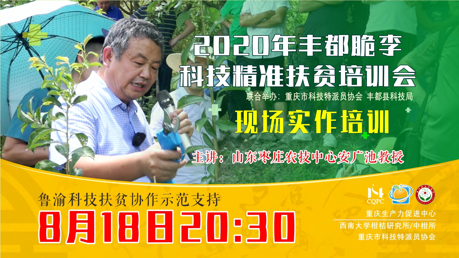 2020年丰都脆李科技精准扶贫培训会实作培训